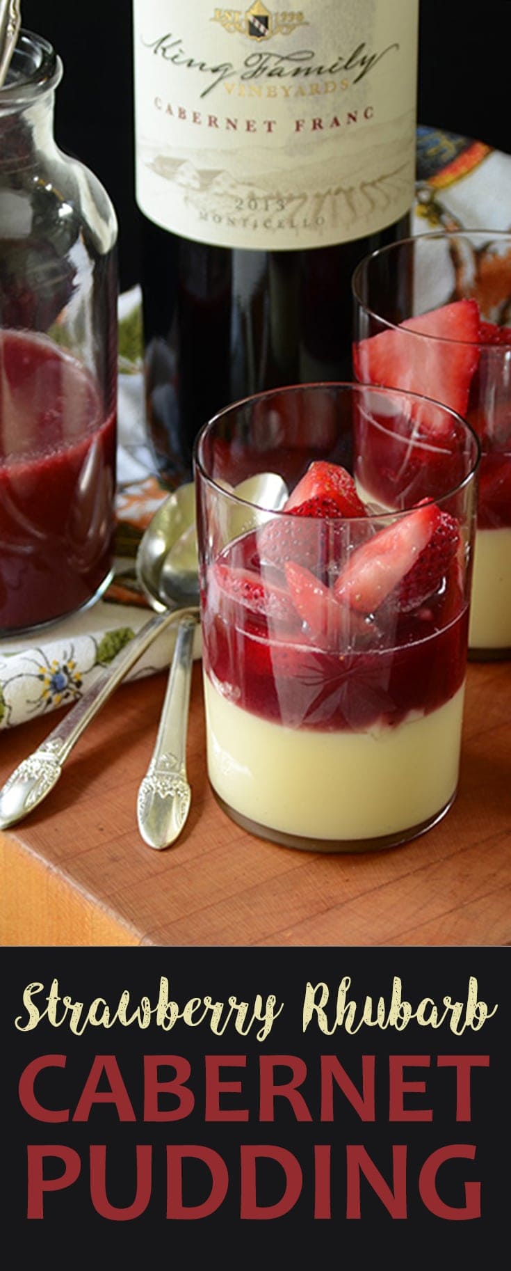 Strawberry Rhubarb Pudding - Elegant Cabernet Strawberry Rhubarb Pudding