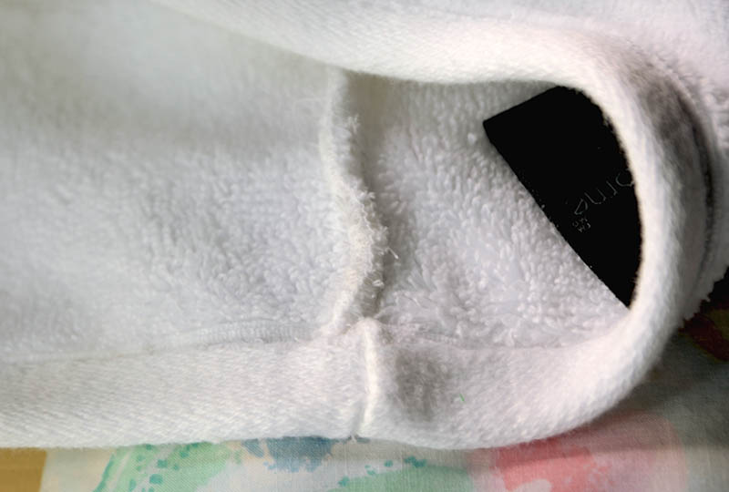 Towel Pillowcase Slipstitch Hem Web - Easy Towel Pillowcase Sewing Project