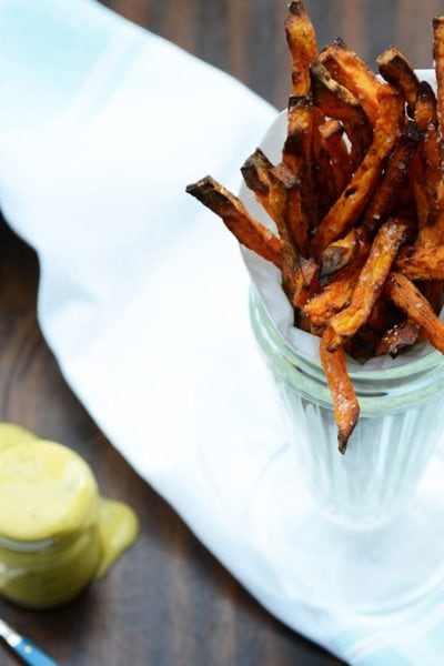 This delicious, made from scratch, duo is naturally sweet, salty and savory and a great addition to your summer grilling menu. Pass the sweet potato fries and aioli please!