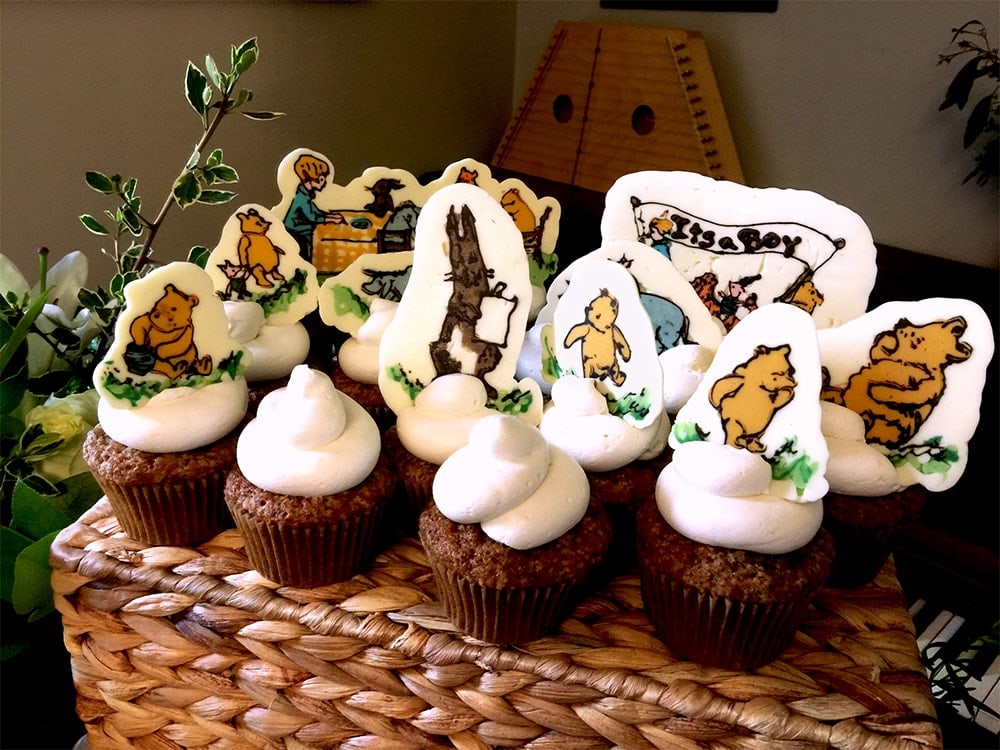 winnie the pooh cupcakes for baby shower