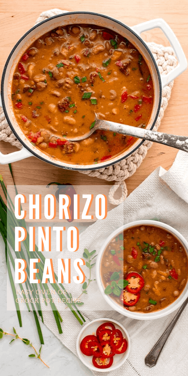 Chorizo Pinto Beans 1 - Chorizo Pinto Beans {Dutch Oven and Slow Cooker Instructions}