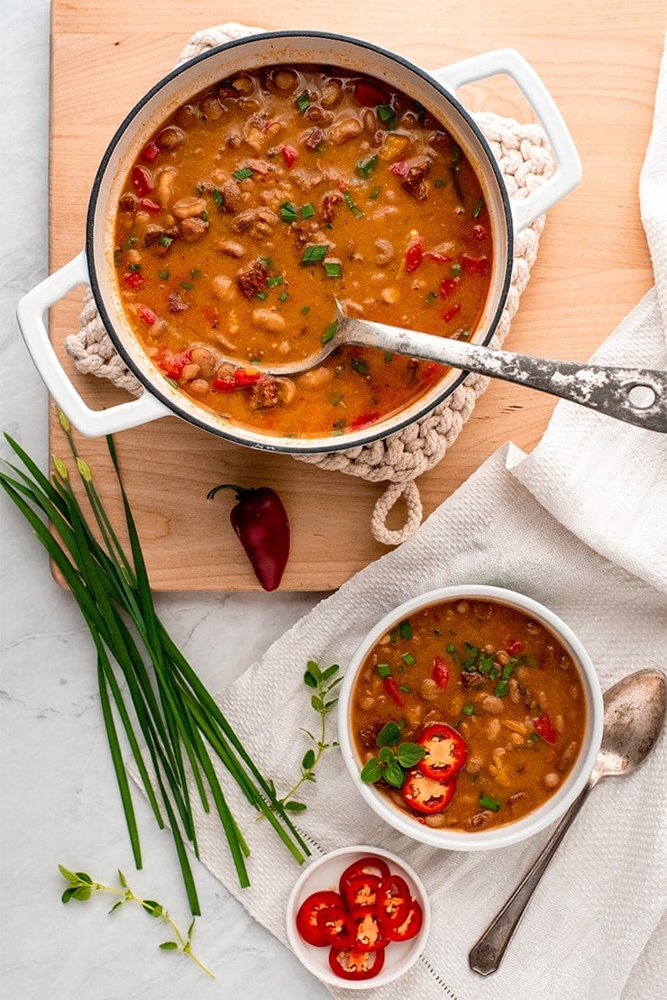 Chorizo Pinto Beans 0467 Web - Chorizo Pinto Beans {Dutch Oven and Slow Cooker Instructions}