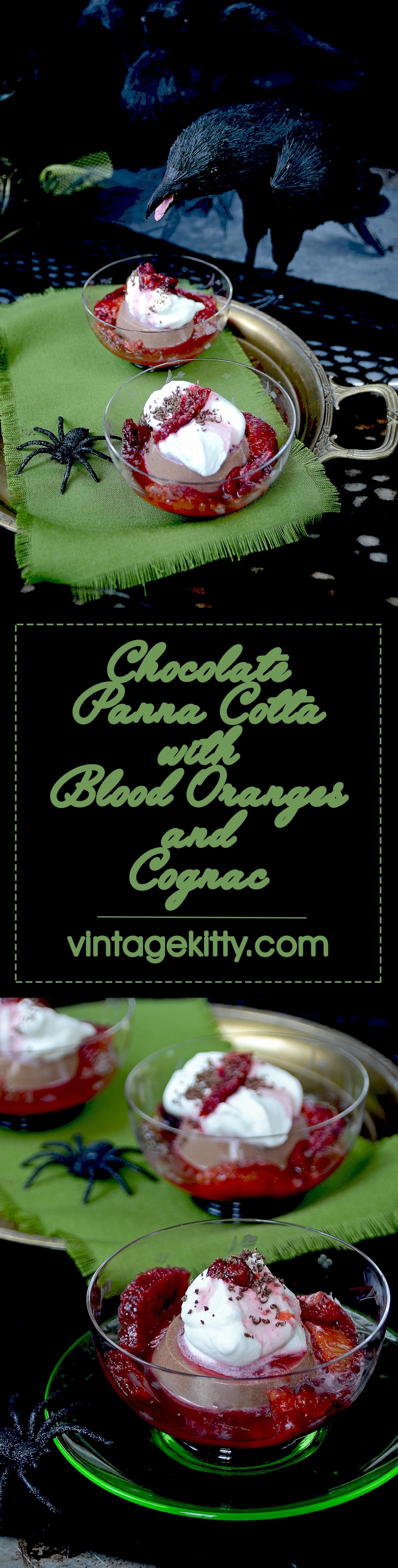 Panna Cotta Pin - Chocolate Panna Cotta with Blood Oranges