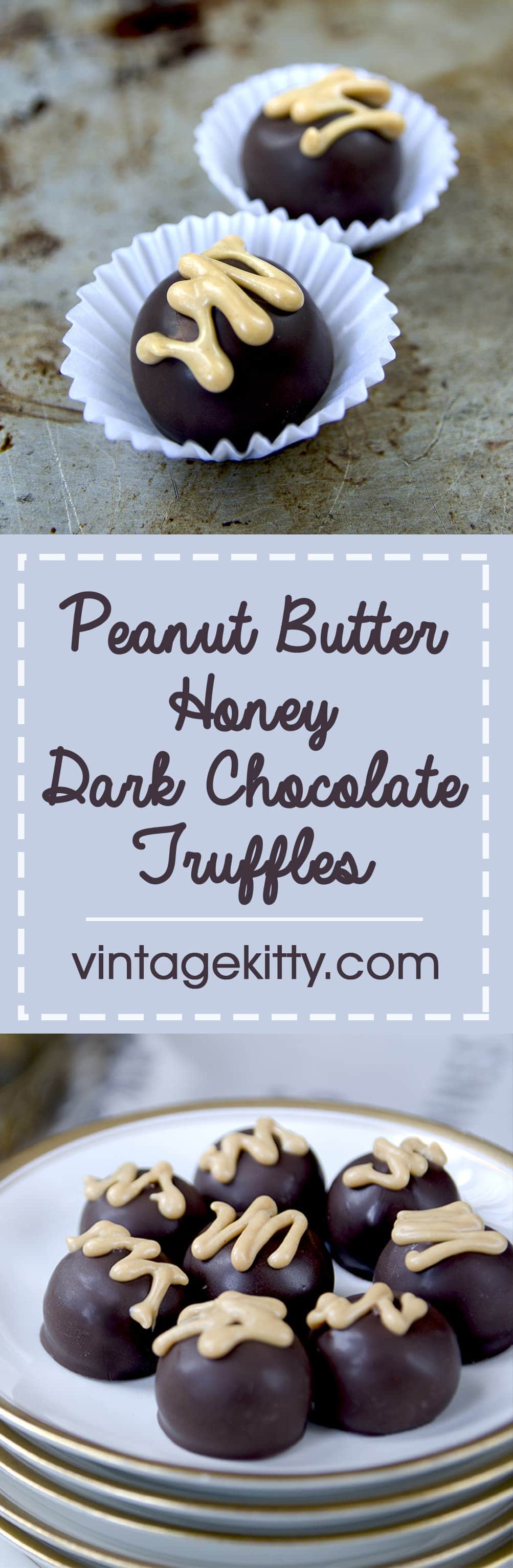 Truffles Long Pin - Peanut Butter Honey Dark Chocolate Truffles