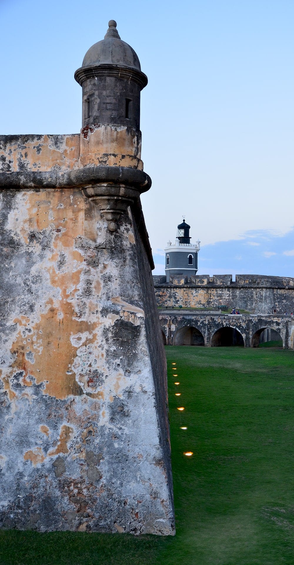 Dry Moat at El Morro Web - Old San Juan and Rum Old Fashioned