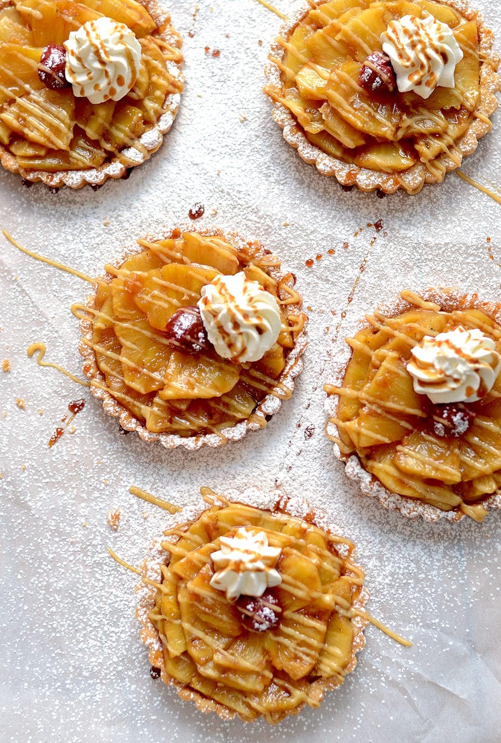 Pineapple Rum Tarlets Top Down Web - Pineapple Rum Tartlets