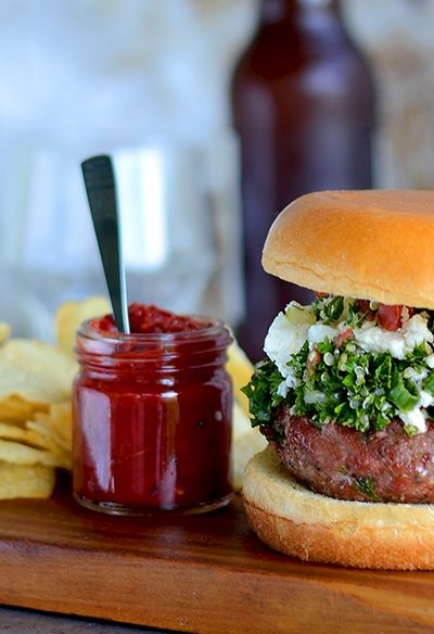 Make your next cookout a multicultural affair. These Tabouleh Turkey Burgers with Feta and Harissa are a fresh take on the classic grilled burger.