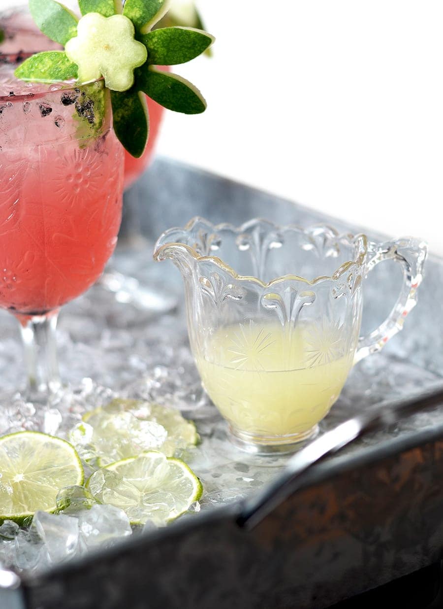 Lime juice Web 3 - Watermelon Margaritas with Watermelon Rind Garnish