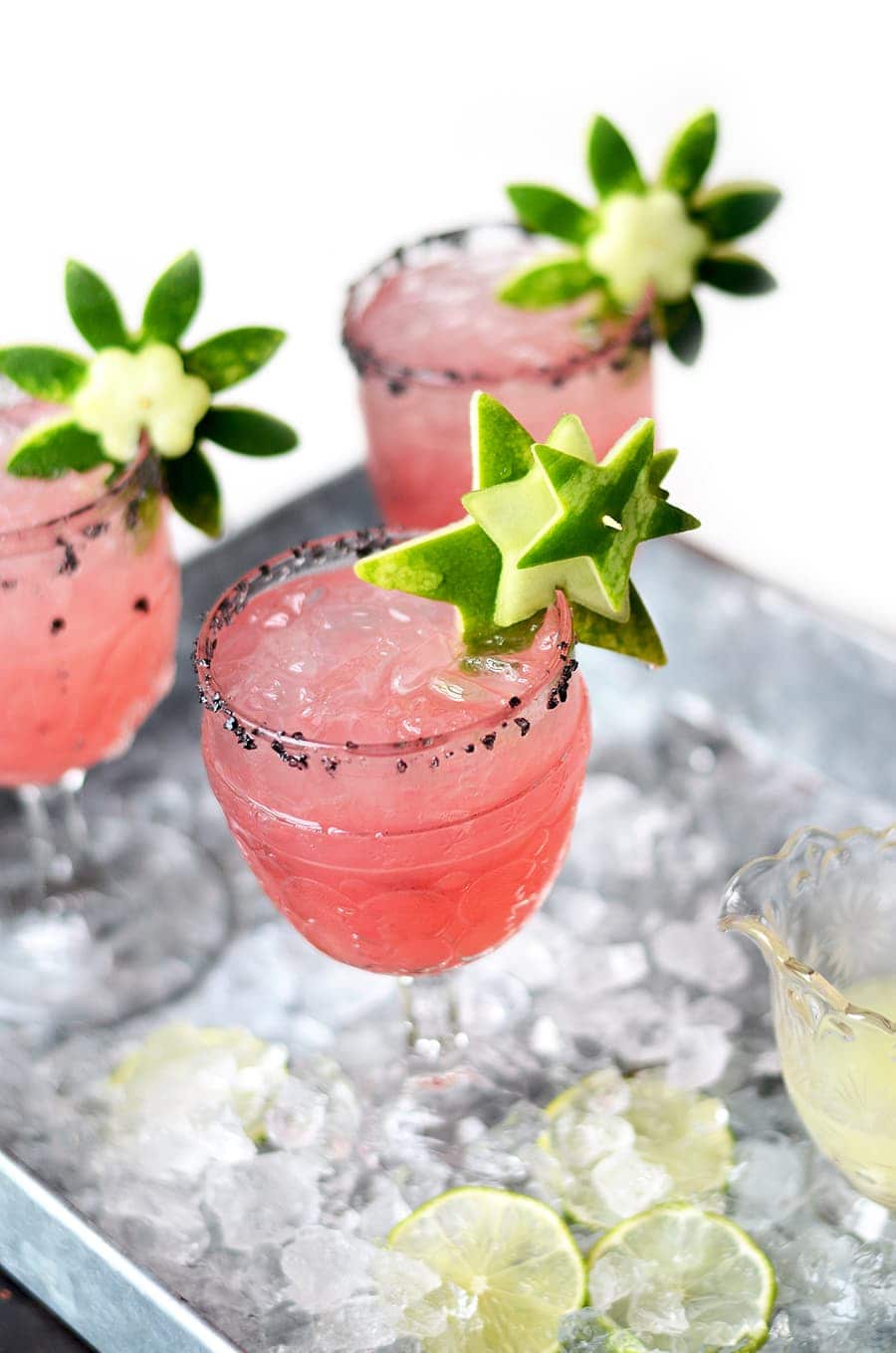 Watermelon Margarita Stars Web 3 - Watermelon Margaritas with Watermelon Rind Garnish