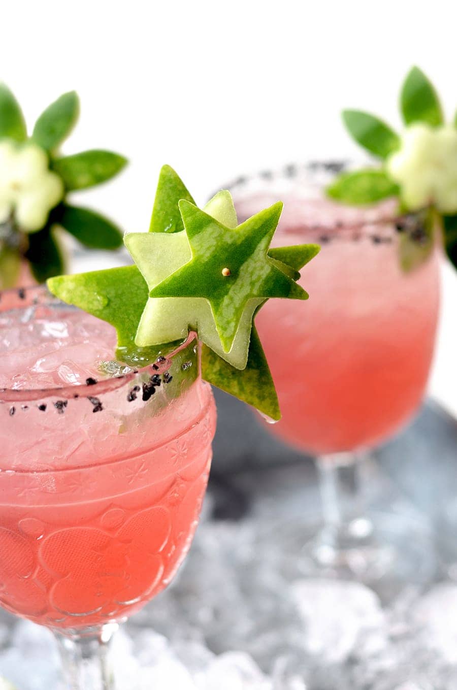 Watermelon Rind Garnish Closeup Web 3 - Watermelon Margaritas with Watermelon Rind Garnish