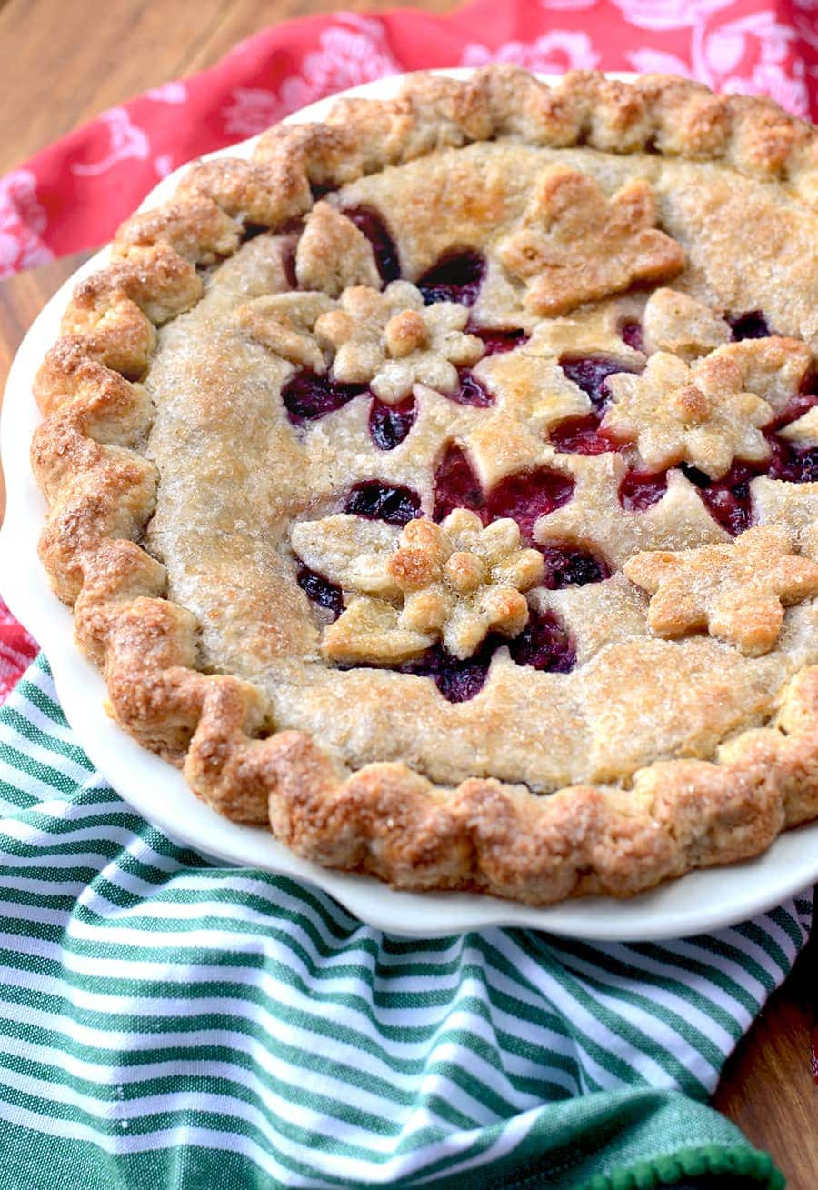 Mixed Berry Pie Closeup Web - Magnificent Mixed Berry Pie with Butter Almond Crust