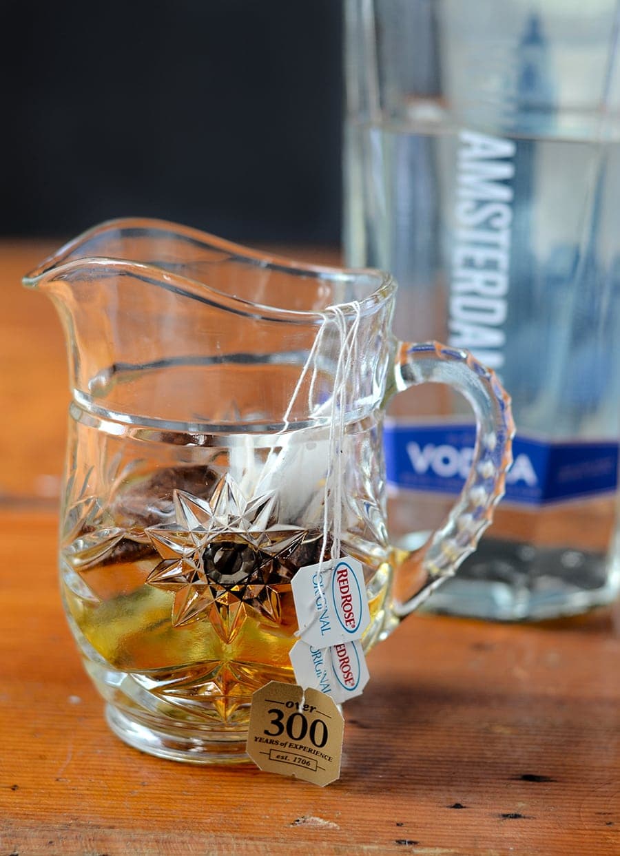 Vodka Tea in Pitcher Web - Skinny Iced Tea Cocktail </br>with Homemade Unsweetened Tea Vodka