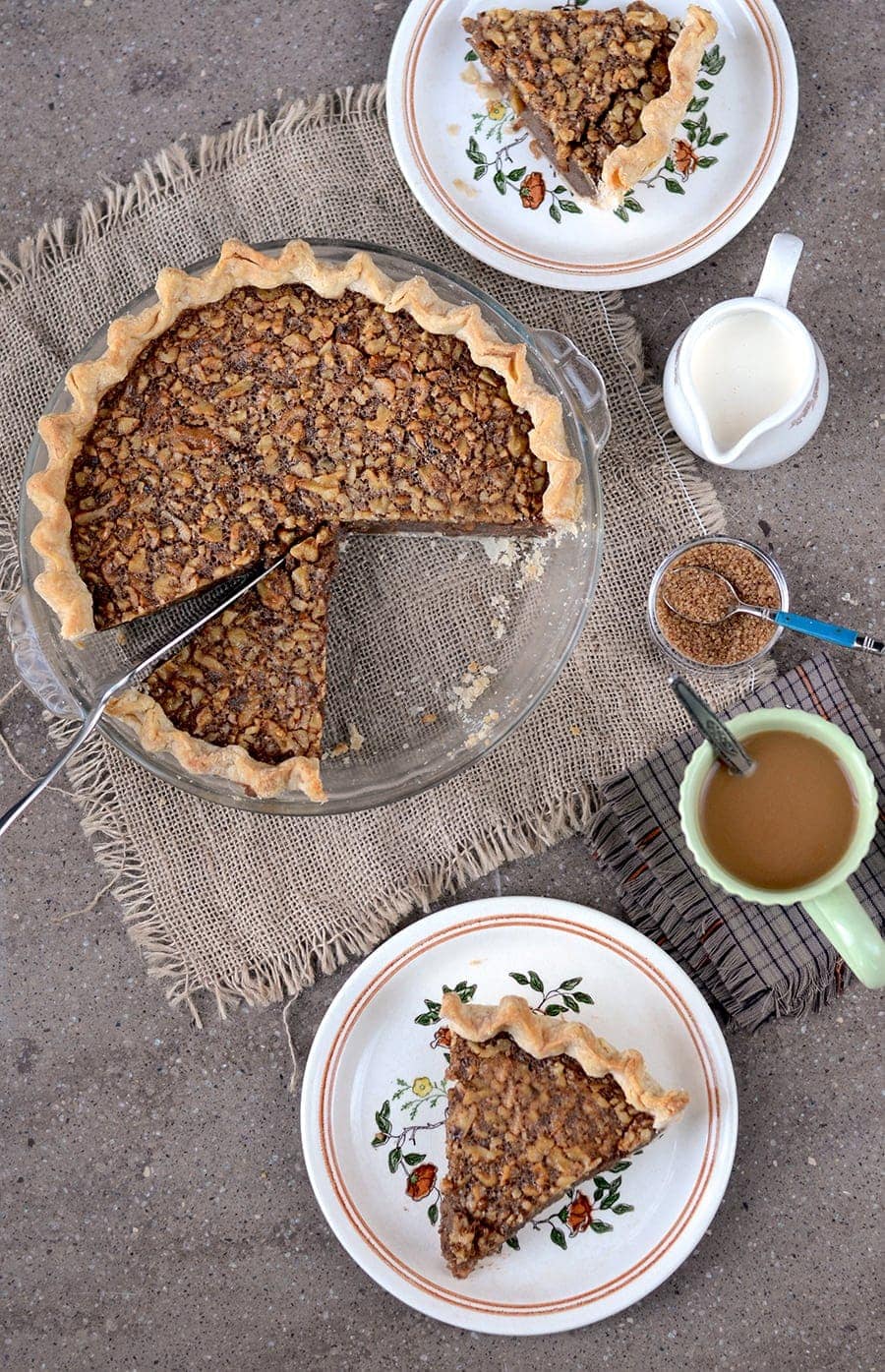 Cut Up Maple Walnut Pie Web - Maple Walnut Pie