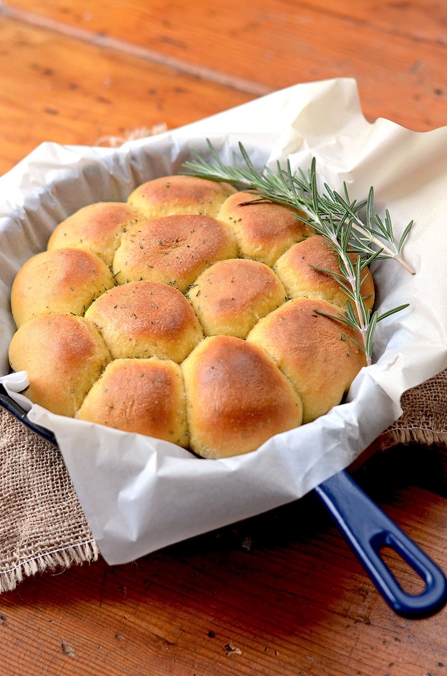 Rosemary Sweet Potato Rolls Angle Web - Rosemary Sweet Potato Rolls / Pizza Dough