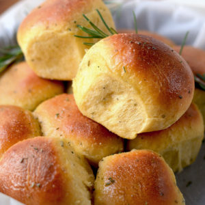 Rosemary Sweet Potato Rolls Closeup Web 300x300 - Rosemary Sweet Potato Rolls / Pizza Dough