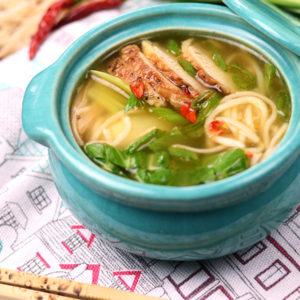 Chinese Noodle Soup Vertical Web 300x300 - Chinese Noodle Soup with homemade noodles- inspired by a sister getaway to NYC!