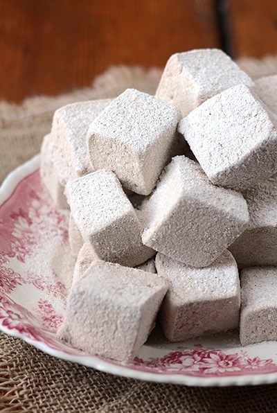 An abundance of fresh ginger gives these Spicy Gingerbread Marshmallows their kick! These pillowy candies are an excellent in coffee or hot chocolate!