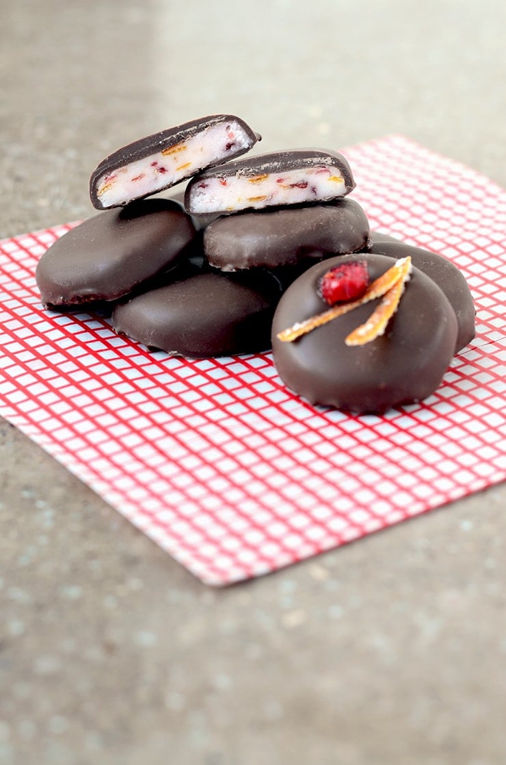 Orange Cranberry Patties Inside Web - Orange Cranberry Patties-</br>a delicious holiday candy!