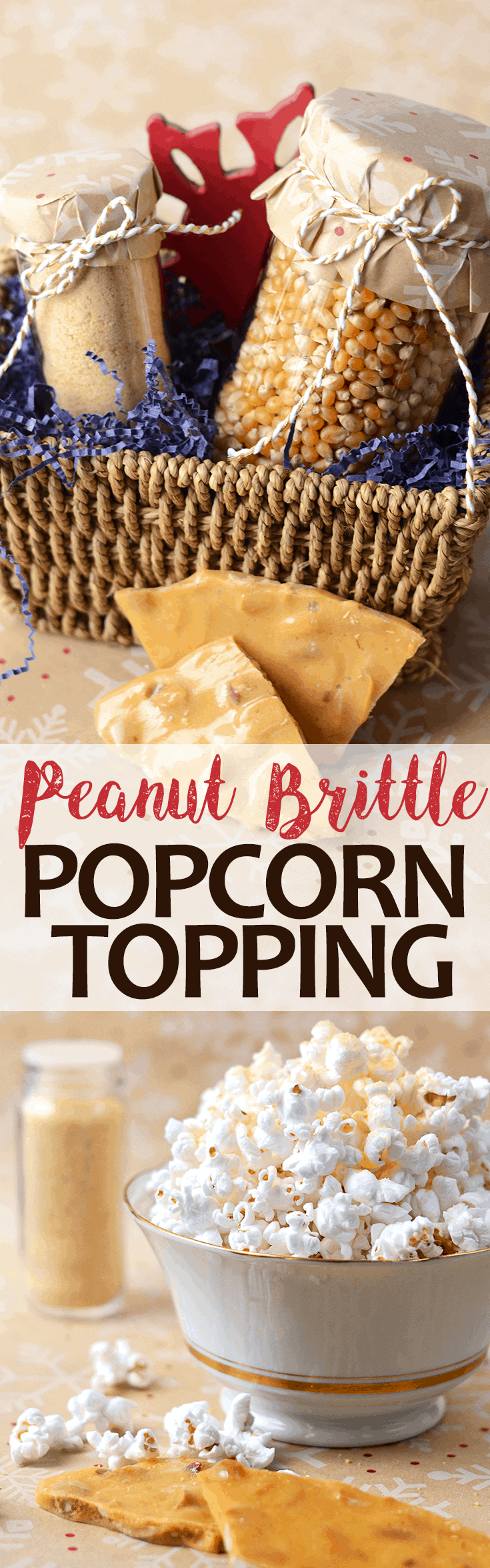 Peanut Brittle Popcorn Topping Pin - Peanut Brittle Popcorn Topping