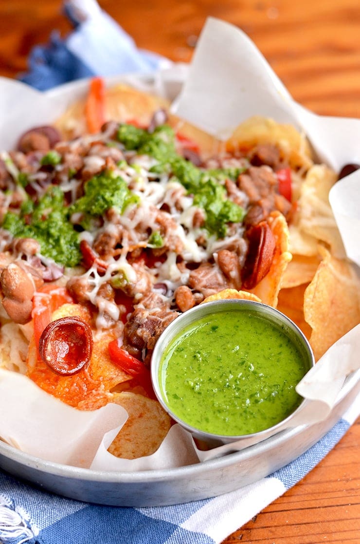 Chimichurri Web - Spanish Potato Nachos with Chimichurri