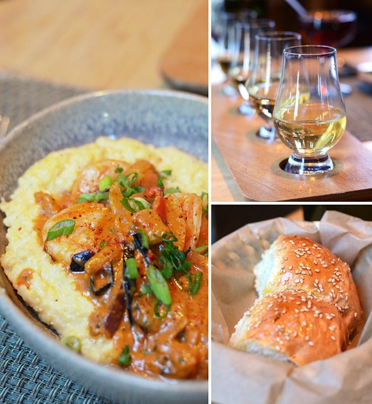 Food Collage Web - Cajun Roasted Vegetables with Cheesy Grits