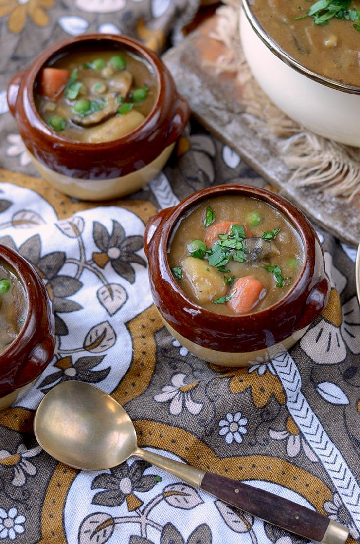 Trio of Vegan Barley Guinness Stew Web - Vegan Guinness Barley Stew