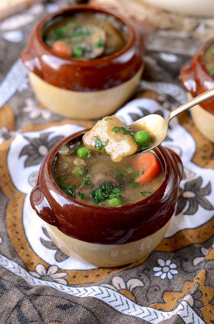 Vegan Guinness Stew Bite Web - Vegan Guinness Barley Stew