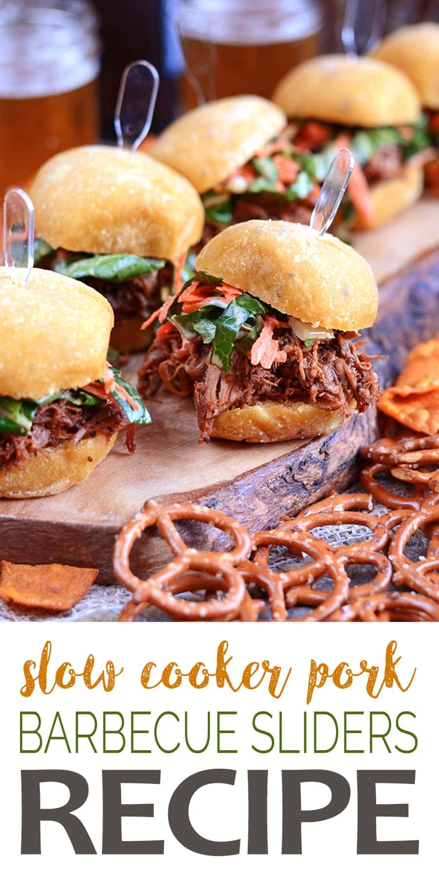 pork barbecue sliders - Slow Cooker Pork Barbecue Sliders with Homemade Bok Choy and Carrot Slaw
