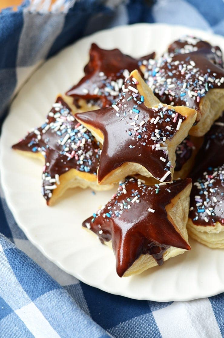 Puff Pastry Donuts Web - Galaxy Puff Pastry "Donuts" with </br>Chocolate Starglazing