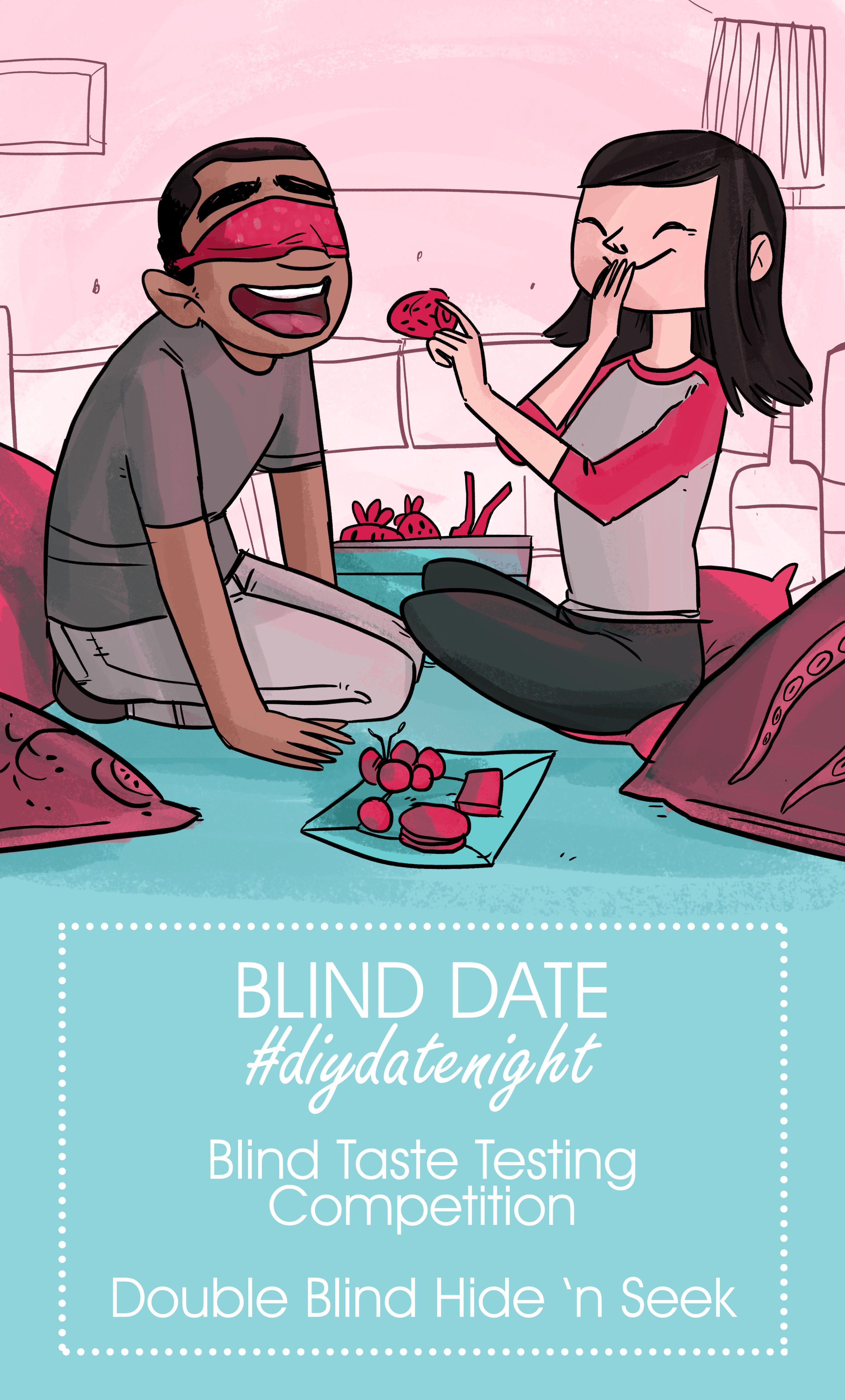 Illustration with Text - Blind Date #diydatenight