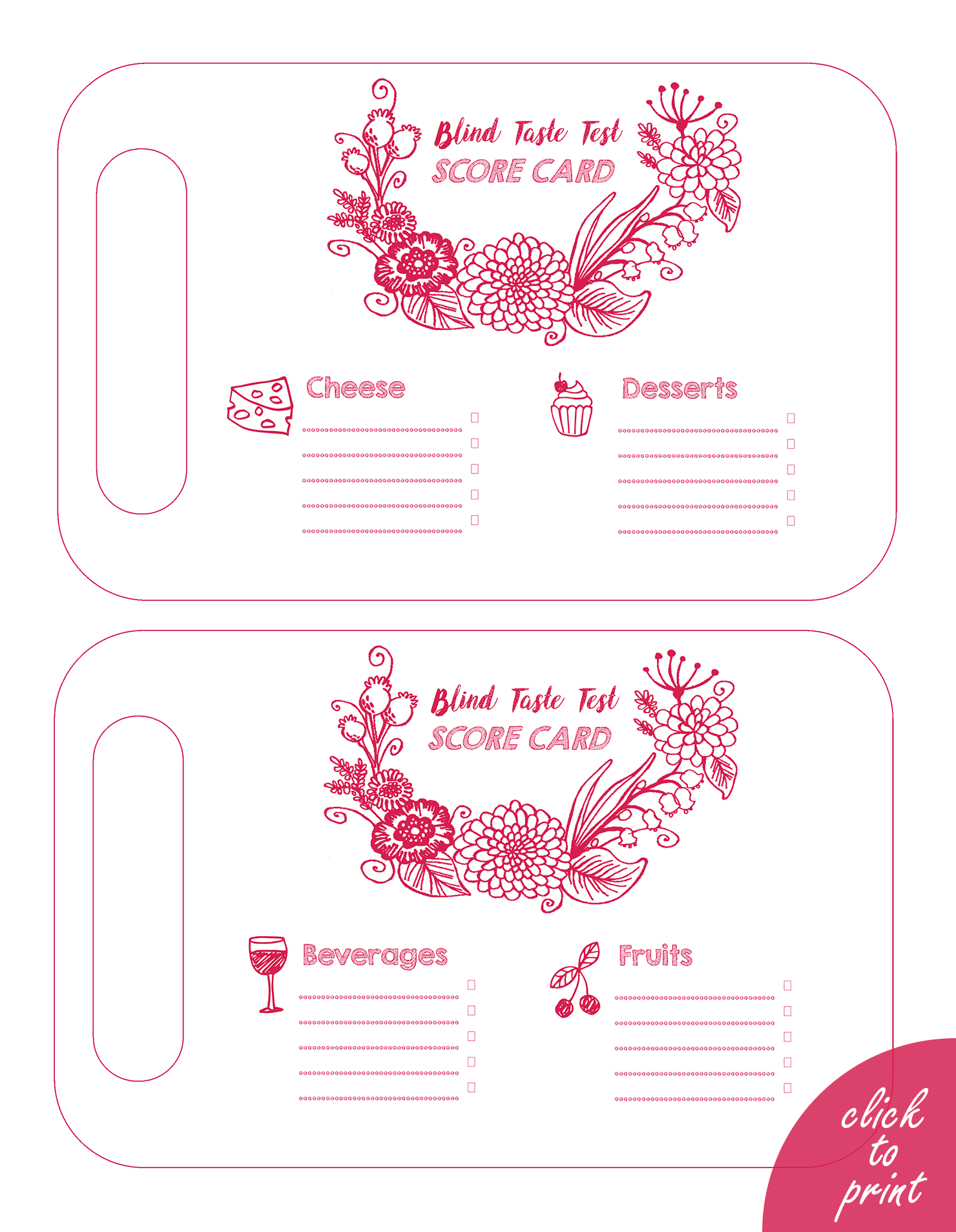 Score Cards 1480 - Blind Date #diydatenight