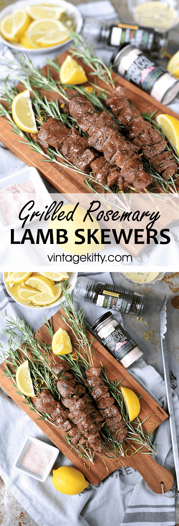 Grilled Rosemary Lamb Skewers Pin - Grilled Rosemary Lamb Skewers with Himalayan Pink Salt