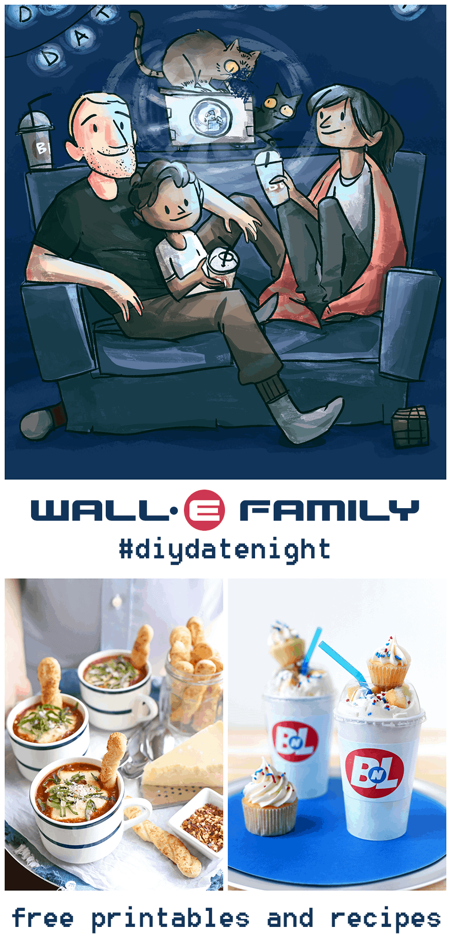 Wall e Collage Pin - Wall-e Family #diydatenight