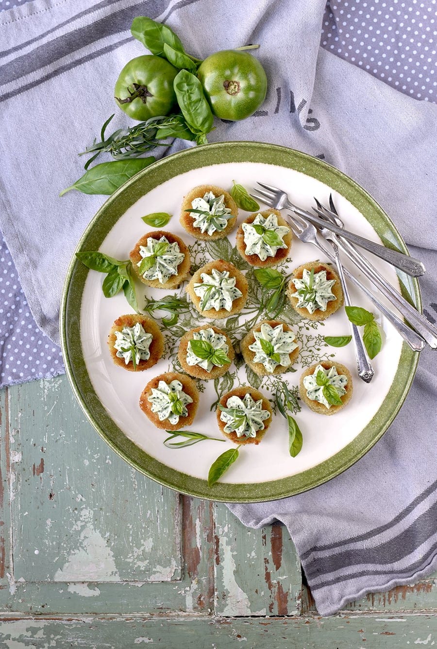 Fried Green Tomatoes 5226 Web - Fried Green Tomatoes </br>with Whipped Herb Chevre