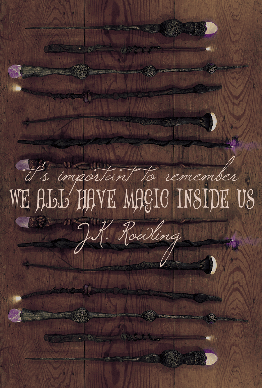 JK Quote - DIY Harry Potter Wands
