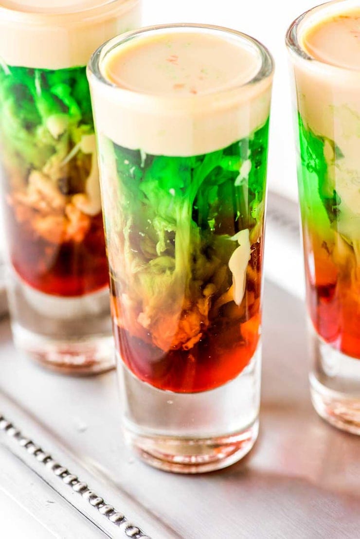 Zombie Brain Shot 4 - Ghoulishly Good! Halloween Party Recipes and Ideas
