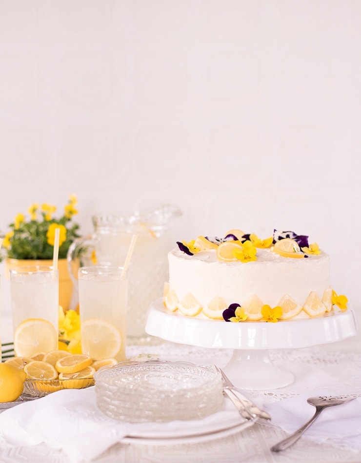 Lemon Blueberry Cake 9747 2 Web - Champagne Lemon Blueberry Cake with Cream Cheese Frosting