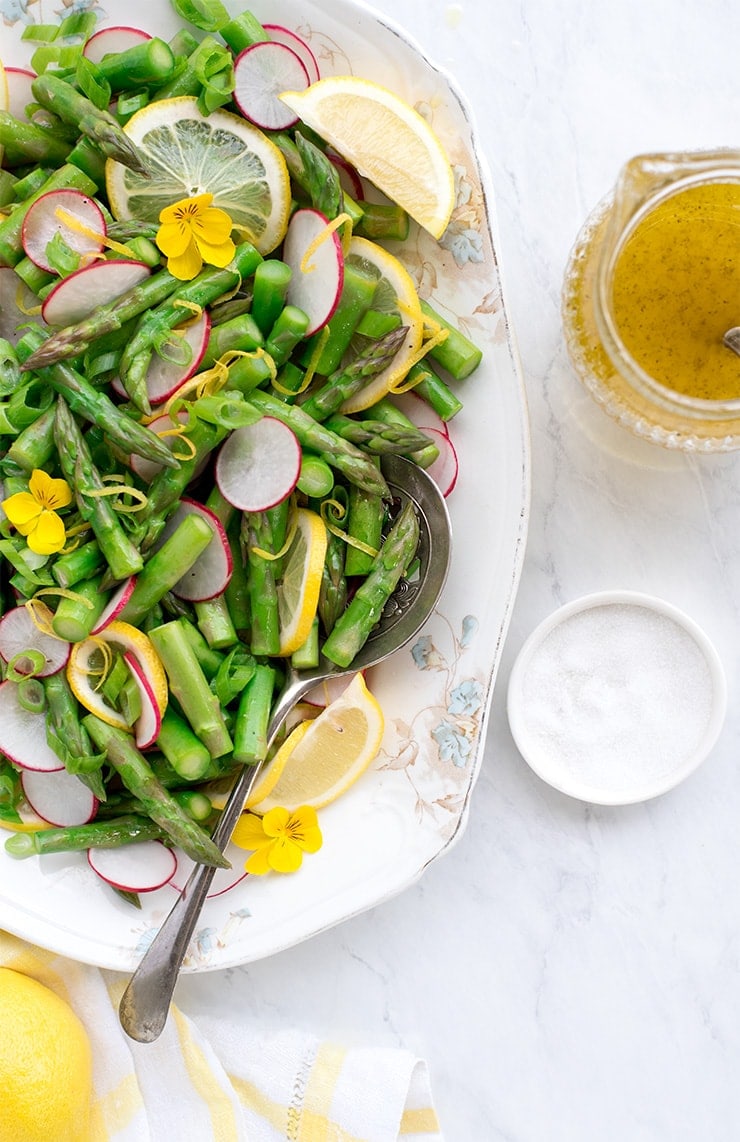 Asparagus Salad with Lemon Vinaigrette - Vintage Kitty