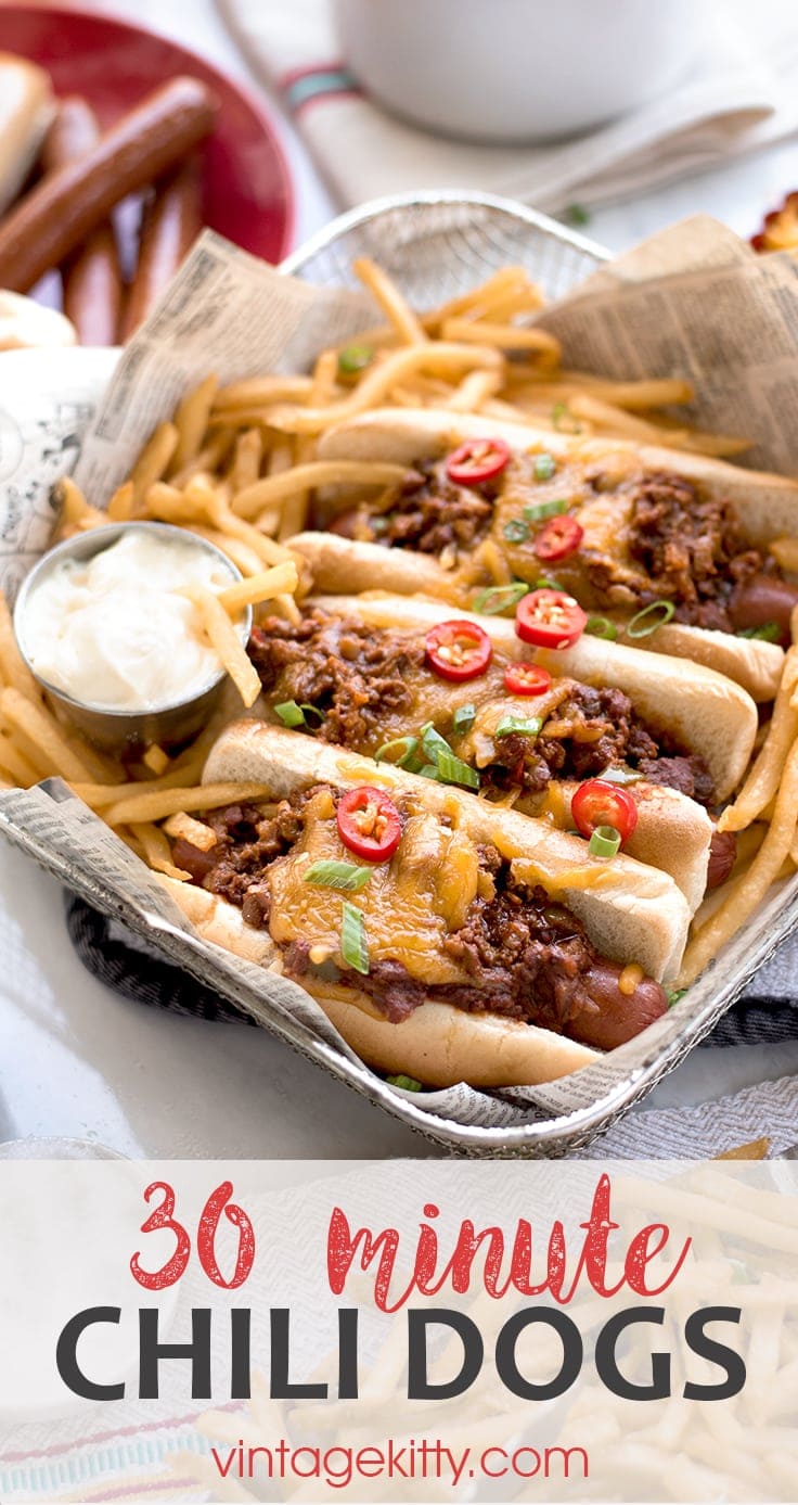 Chili Cheese Dogs Pin 2 - 30 Minute Homemade Chili Cheese Dogs