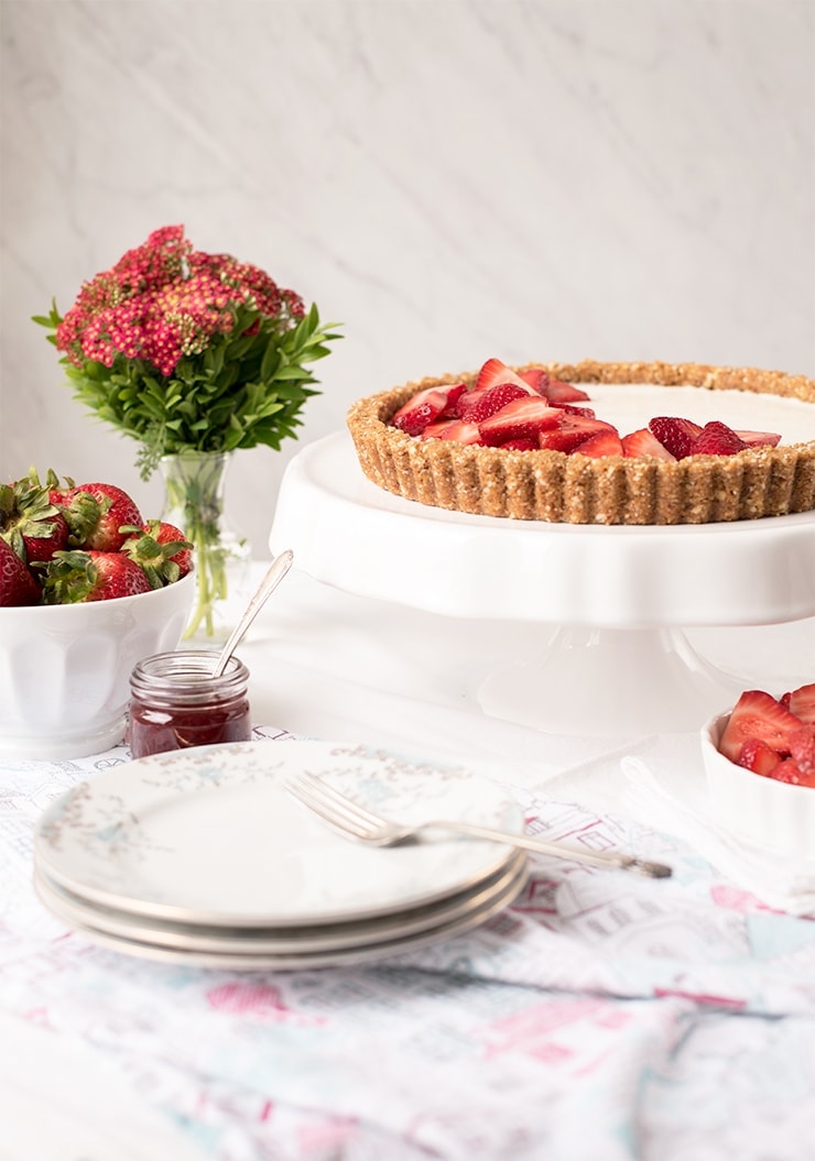 Strawberry Panna Cotta Tart 1570 2 Web - Strawberry Panna Cotta Tart