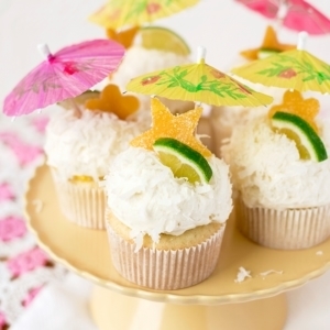 Tropical Coconut Cupcakes 1383 Cropped Web 300x300 - Tropical Coconut Cupcakes with Mango Curd and Coconut Buttercream