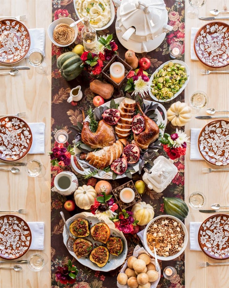 Thanksgiving Menu 6321 Web - Stuffed Acorn Squash with Quinoa, Pomegranates and Walnuts