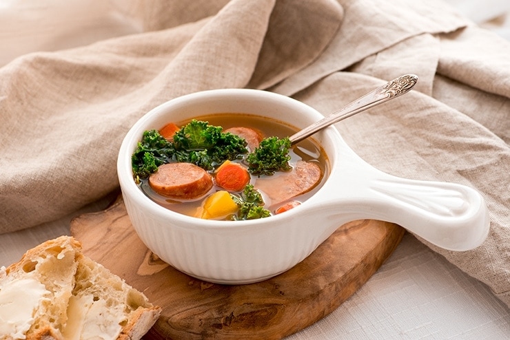 Sausage Kale Soup 8172 Web - Sausage Kale Soup with Heirloom Carrots