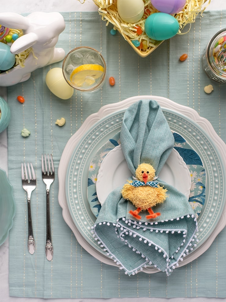 DIY Easter Napkin Rings Vintage Kitty