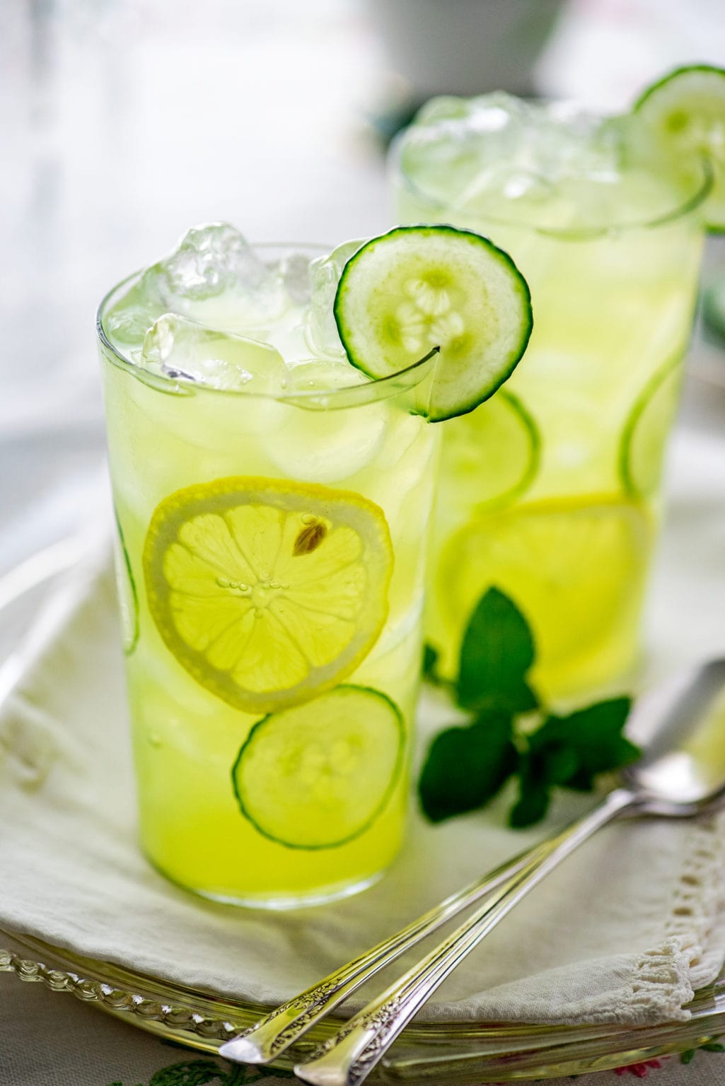 Fresh Cucumber Lemonade Recipe | Vintage Kitty