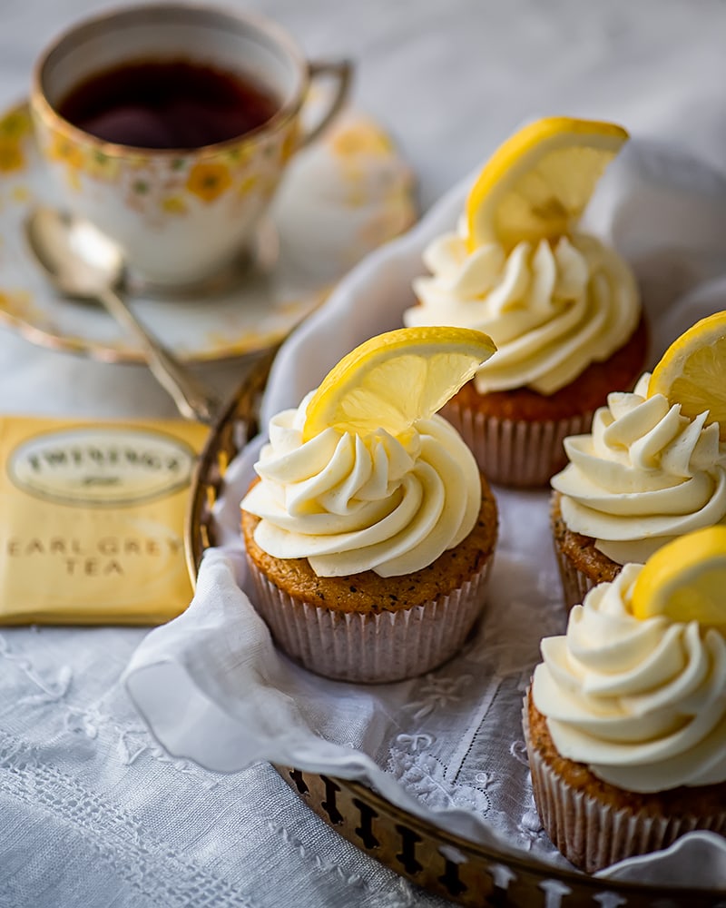 Earl Grey Cupcakes 5420 800px - Earl Grey Cupcakes with Lemon Buttercream