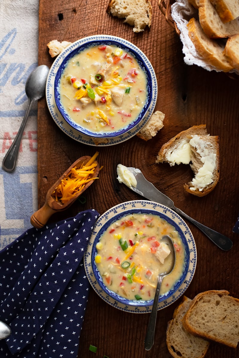 Creamy Chicken Corn Soup 8780 800px - Comforting Creamy Chicken Corn Soup with a Hint of Heat