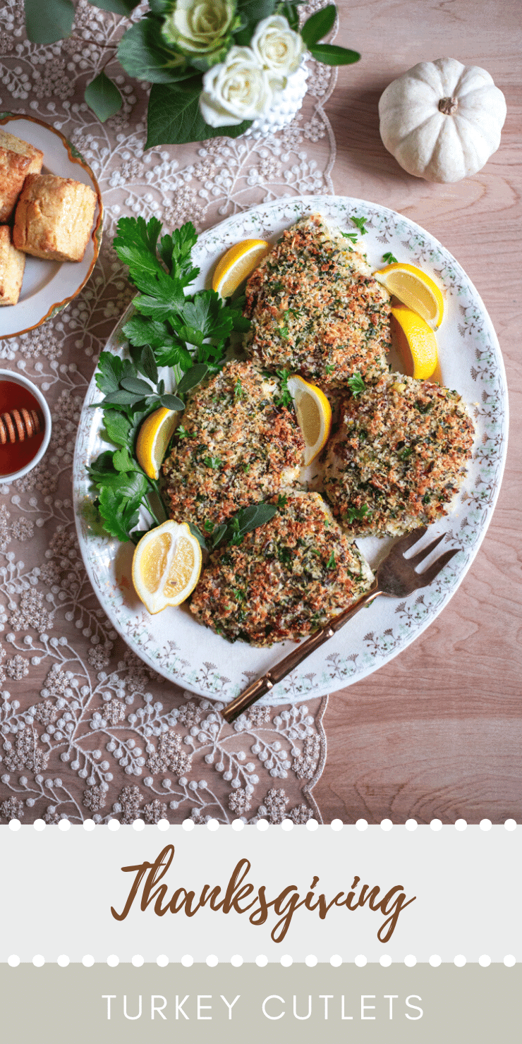 Panko Crusted Turkey Cutlets 2 - Panko Crusted Turkey Cutlets with Herbs and Country Sausage