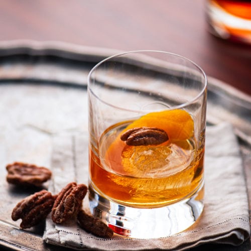 Pecan Bourbon Old Fashioned 1772 800px 500x500 - Pecan Bourbon Old Fashioned Cocktail Recipe